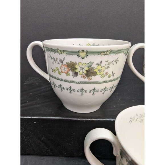 Royal Doulton Provencal T.C. 1034 English Translucent China Flat Teacup Set of 3 - Picture 5 of 10